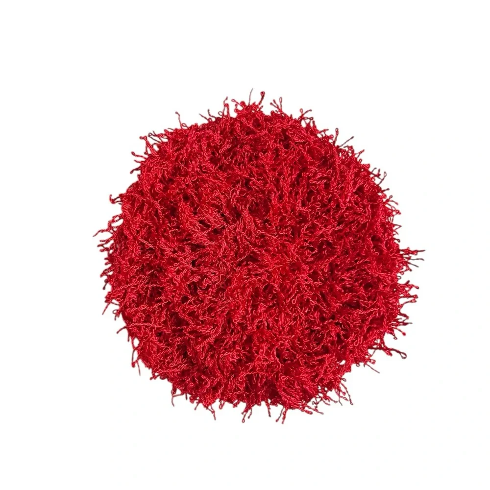 Hand Crafted Red,Tea and Almond Kitchen Dish Scrubbing Pads Reusable Polyester